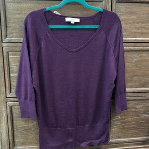 Purple Ann Taylorloft, medium scoop neck sweater